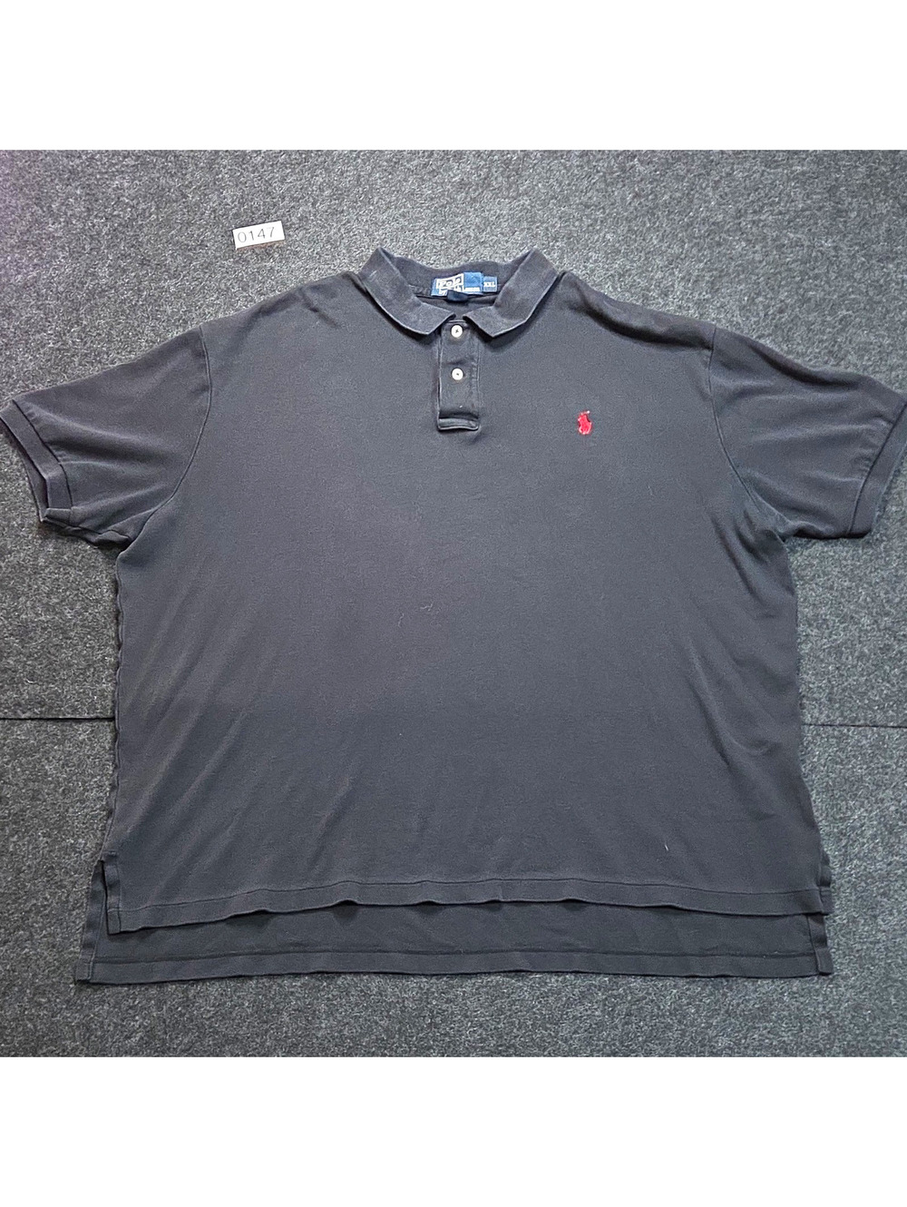 Polo Ralph Lauren Men's Polo Shirt 2XL Black Solid Short Sleeve Cotton Logo